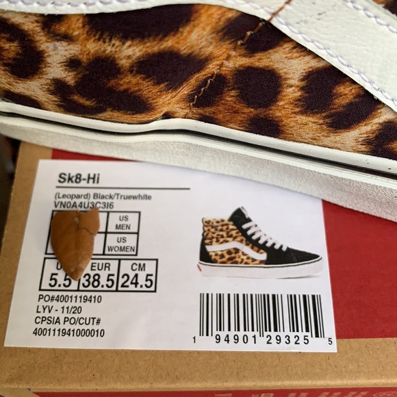 VANS SK8-HI LEOPARD BLACK/TRUE WHITE WMNS - Picture 16 of 16